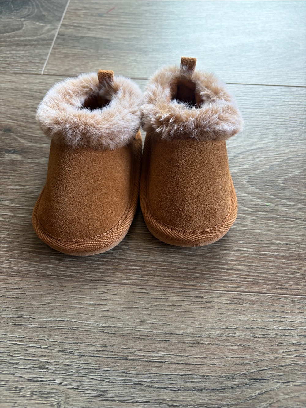 BearPaw Kids Brown Faux-Fur Lined Booties